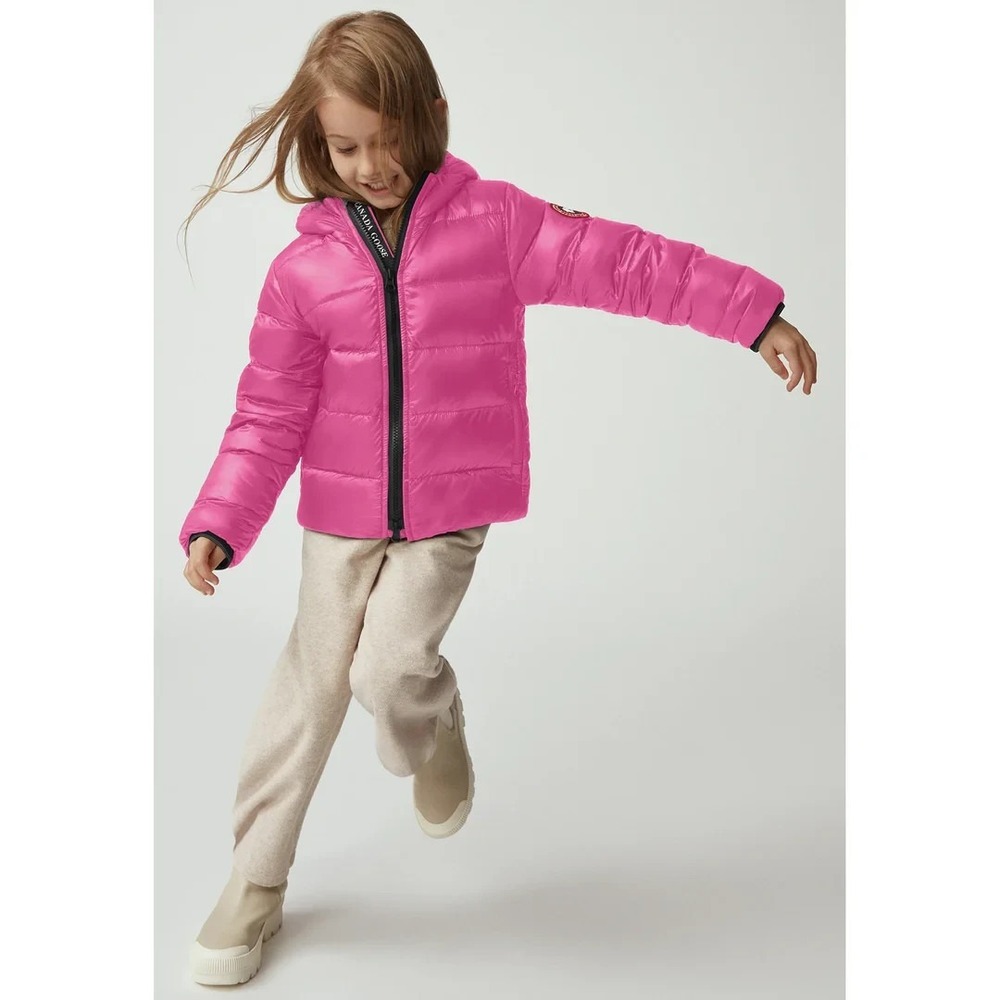 Canada Goose Crofton Pink Puffer Jacket Hooded Summit Pink 5460K 4-5‎ Years Down
